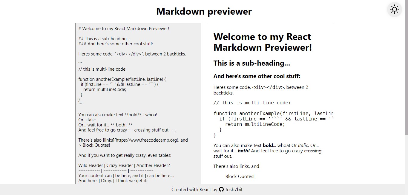 Markdown Previewer image